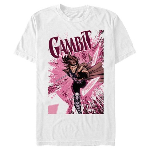 Men's Marvel Gambit Painted T-shirt - White - Large : Target