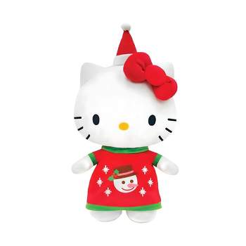 Sanrio Hello Kitty Plush Doll Red Overall Jumbo Big 16.9 43cm New With Tag