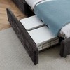 CAVINAS Queen Size Cushioned Bed Frame, Comfortable Upholstered Platform Beds with Headboard and Solid Bed Frame - 3 of 4