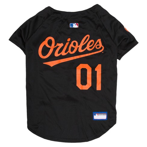 MLB Baltimore Orioles Pets First Pet Baseball Jersey - Black XS