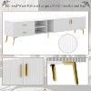Modern TV Stand with Storage Drawer, Entertainment Center with 2 Cabinet Doors and 2 Drawers, Low Profile TV Cabinet for TVs up to 75 Inch - 4 of 4