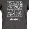 Women's Avatar: The Last Airbender Four Elements Inverse Graphic T-shirt Dress - Heather Charcoal - Small - 2 of 4