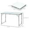 AZL1 Life Concept Folding Table Aluminum Lightweight Portable Easy Clean Adjustable Legs Compact Fold for Camping Home, Colorful, 26.79"*3.15"*27.19" - 3 of 4