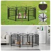Gulches Black Collapsible Dog Playpen with 8 Micro - Arched Heavy Duty Panels 24" H, Indoor/Outdoor Use for Large, Medium & Small Breeds - 2 of 4