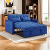 Resenkos 54 Inch Adjustable Backrest Sofa, Sofa Bed, Futon Sofa with Double Armrest and Pouch, Variable Bed for Living room - 2 of 4
