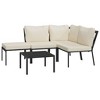 vidaXL Patio Lounge Set Sand Powder-coated steel, polyester Medium - 3 of 4