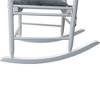 Aghana Digitals Solid Populus Wood Porch Rocker - White Painted, Wide Seat & Armrest, 250LBS - 3 of 4
