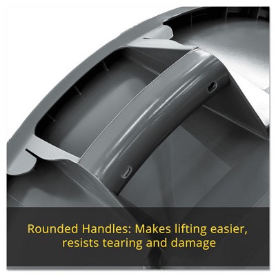 White 20-Gallon Round Plastic Touchless Trash Can