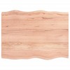vidaXL Table Top Light Brown 31.5"x23.6"x(0.8"-1.6") Treated Solid Wood Live Edge - 2 of 4
