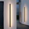 Rennnsan Lunith 39"-59" H Hardwired Liner Stainless Metal Industrial LED Dimmable Wall Sconce in Black - 2 of 4