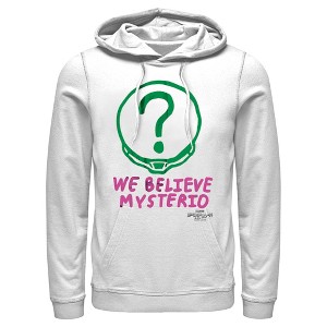 Men's Marvel Spider-Man: No Way Home We Believe Mysterio Pink and Green Pull Over Hoodie - 1 of 4