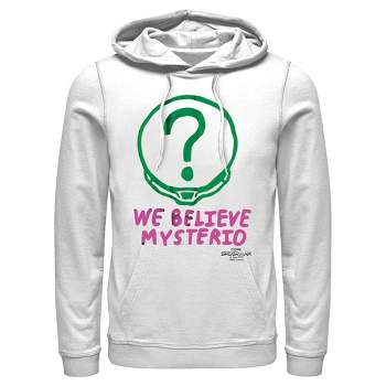 Men's Marvel Spider-Man: No Way Home We Believe Mysterio Pink and Green Pull Over Hoodie