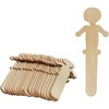 Juvale 100-Pack Wooden People Shaped Craft Sticks, 5.8 x 2 x 0.1 Inch for DIY Arts and Crafts Projects, Crafting Supplies - 4 of 4