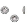 Pompeii3 3/4ct Diamond Earring Studs Jackets 14K White  (5.5-6mm) - 3 of 4