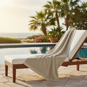 Taupe Color Bleach Safe Luxury Beach Towel By Rifz Textiles - 1 of 2