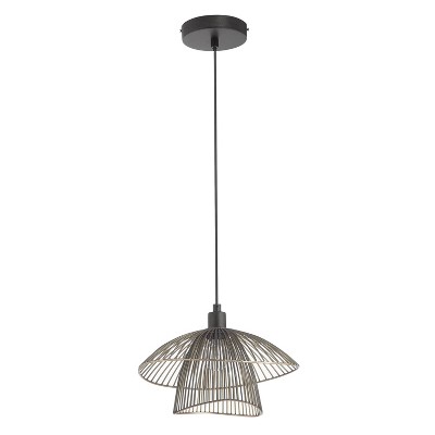 11" 1-Light Margaux Pendant Pewter - River of Goods