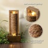 Teamson Home 32" Metal Fiberglass and Polyresin Cascading Framed Column Fountain Brown - 3 of 4