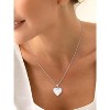 U7 Women's 14K Gold/Platinum Photo Locket Necklace - 20 Inch Custom Heart Pendant, Personalized Gift for Her - 3 of 4