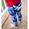 Doodle Pants Blue Winter Moose Leggings - 2 of 4