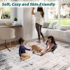 Abstract Area Rug Modern Artistic Design Ultra Thin Machine Washable Low Pile & Non-Slip Floor Cover for Contemporary Living Room Bedroom Playroom - 4 of 4