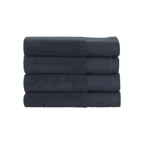 Evening Blue Organic Turkish Cotton Bath Towels, Set of 6