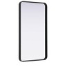 Elegant Lighting Contour Metal Rectangle Mirror 22x40 in Black - 4 of 4