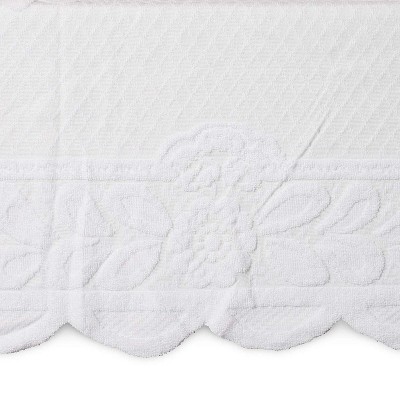 Juvale White Floral Polyester Dining Tablecloth Table Cover, 98 Inches Long x 60 in