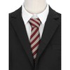 INSPIRE CHIC Men's Stripe Self-Tied Skinny Silk Slim Necktie for Graduation Wedding Party Uniforms 1Pc - 4 of 4