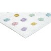 HomeRoots 32" White Purple And Pink Cotton Polka Dots Bath Rug - 4 of 4