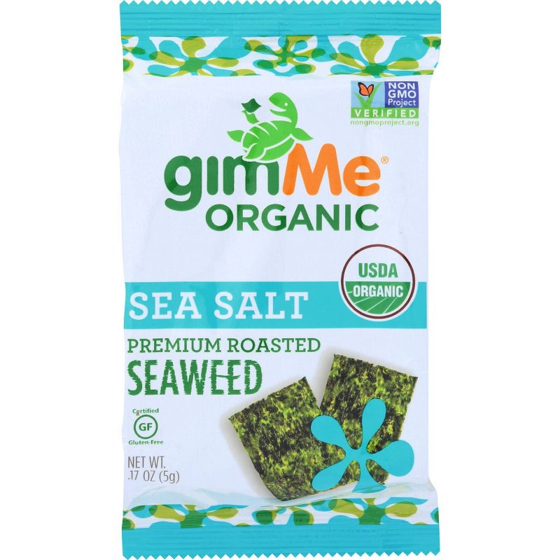 GimMe Organic Roasted Seaweed Snacks - 0.17oz/12pk, 1 of 5