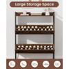 TIRAMISUBEST A shoe cabinet with 2 flip-top drawers - Rustic Brown Mobile File Cabinet - 3 of 4