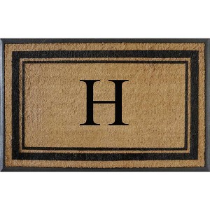 A1HC Rubber & Coir Flocked Doormat 30"x48", Anti-Shed, Heavy Duty for Front Door Monogrammed Mat - 1 of 4
