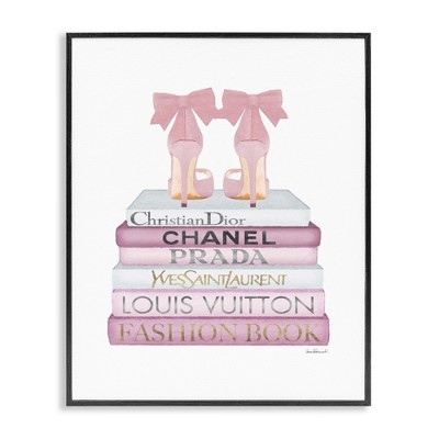 Stupell Industries Pastel Pink Heels & Books, 24" x 30"