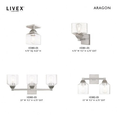 Elegant Seeded Glass 1-Light LED Flush Mount in Polished Chrome