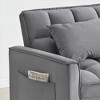 KWPZQEB 35.43" 3-in-1 Convertible Sofa Bed, Single Recliner Sofa with Armrests, Cushioned Sofa with Hight Back & Pillows, Futon Sofa for Living Room - 4 of 4