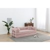 Dolonm 77.9 in. Corduroy Convertible Sleeper Sofa Bed -Foldable 3-Seat Couch with Fixed Frame & Cylindrical Pillow for Living Room, Bedroom - 3 of 4