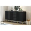 Okak Vintage Sideboard Buffet, Storage Cabinet with 4 Doors & 2 Drawers, Coffee Bar Cabinet for Kitchen Living Room Bedroom - 2 of 4