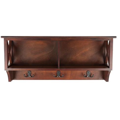 Freya Hanging Storage Wall Rack - Cherry - Safavieh : Target