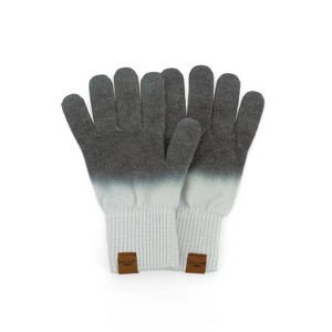 Britt's Knits Double Dip Knit Women’s Warm Stretch Winter Gloves With Color Blocking Dip Dye - 1 of 2
