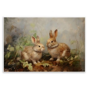 Stupell Industries Wild Rabbits in Nature Wall Plaque Art - 1 of 4