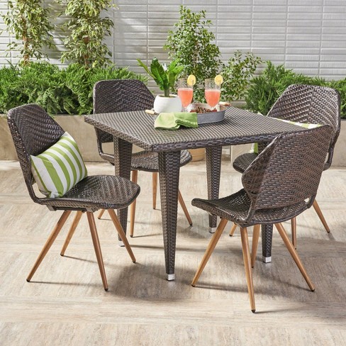 Cadlao 5pc Wicker Dining Set Multibrown Christopher Knight Home Target - Delani 5pc Wicker Patio Dining Set Christopher Knight Home