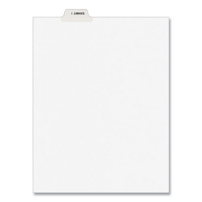 Avery Avery-Style Preprinted Legal Bottom Tab Divider, 26-Tab, Exhibit I, 11 x 8.5, White, 25/PK