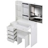 CAVINAS Dressing Table+Ottoman Vanity with Mirror and Lights Modern Medium Large Storage Makeup Vanity Desk with Lights for Bedroom - 2 of 4