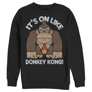 Men's Nintendo Donkey Kong Fist Pump Sweatshirt - 1 of 3