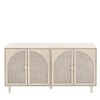 Sideboard Buffet Cabinet, Kitchen Pantry Storage Cabinet With Metal Semi-circle Handle, Built-in Adjustable Laminates For Dining Room - 4 of 4