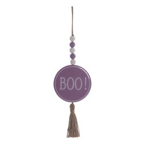 Transpac MDF Epoxy Purple Boo Ornament for Halloween and Christmas Tree Unique Indoor Decoration Gift Hostess Easy Care - 1 of 1