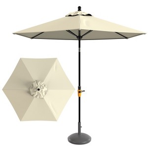 9 ft patio umbrella amazon wikiwiki 9FT with Base, Outdoor Umbrellas with Base Included, 8 Sturdy Ribs, Waterproof Fade Resistant POLYESTER DTY Canopy for Deck, Lawn, Garden, Backyard & Pool, Tan : Patio degree angle on either gad_ex_ww 9 Ft Patio Umbrella Colour:Cherry Blossom