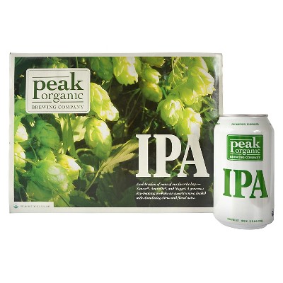 Peak Organic IPA Beer - 12pk/12 fl oz Cans