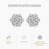 Gilded Lab-Grown Diamond 7 Stone Flower Earrings in 925 Sterling Silver & 14KT Yellow Gold-Plated Silver | 1/4, 1/2, 1, 2 Carat Total Weight - 2 of 4