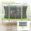 Outdoor Trampoline for Kids & Adults, Recreational Trampoline w/Ladder & Safety Net, Backyard Trampoline, 440LBS Capacity, Round Pumpkin Trampoline - 2 of 4